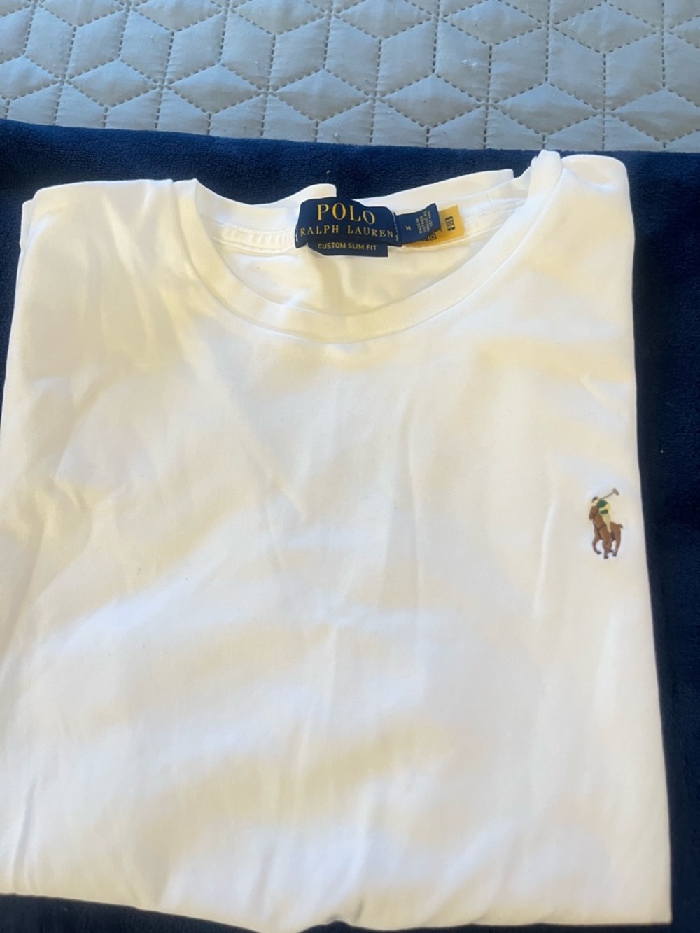 NEW Polo Ralph Lauren White Crewneck Tee with Pony Logo size medium.